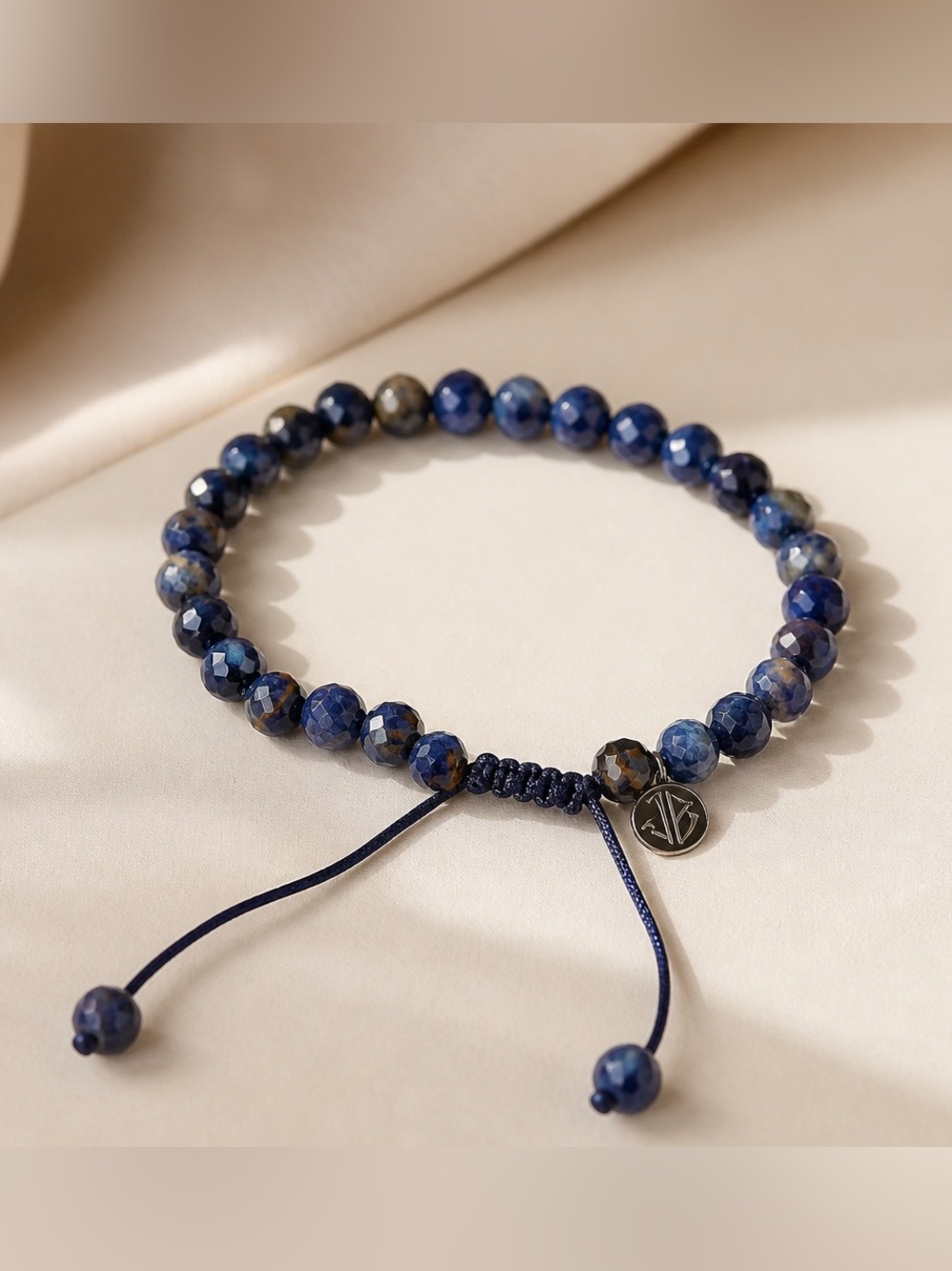 NEW Joseph Brooks blue sodalite hand knotted adjustable Bracelet